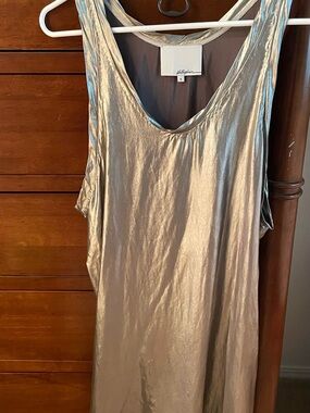 3.1 Phillip Lim Metallic Silver Tank Mini Dress